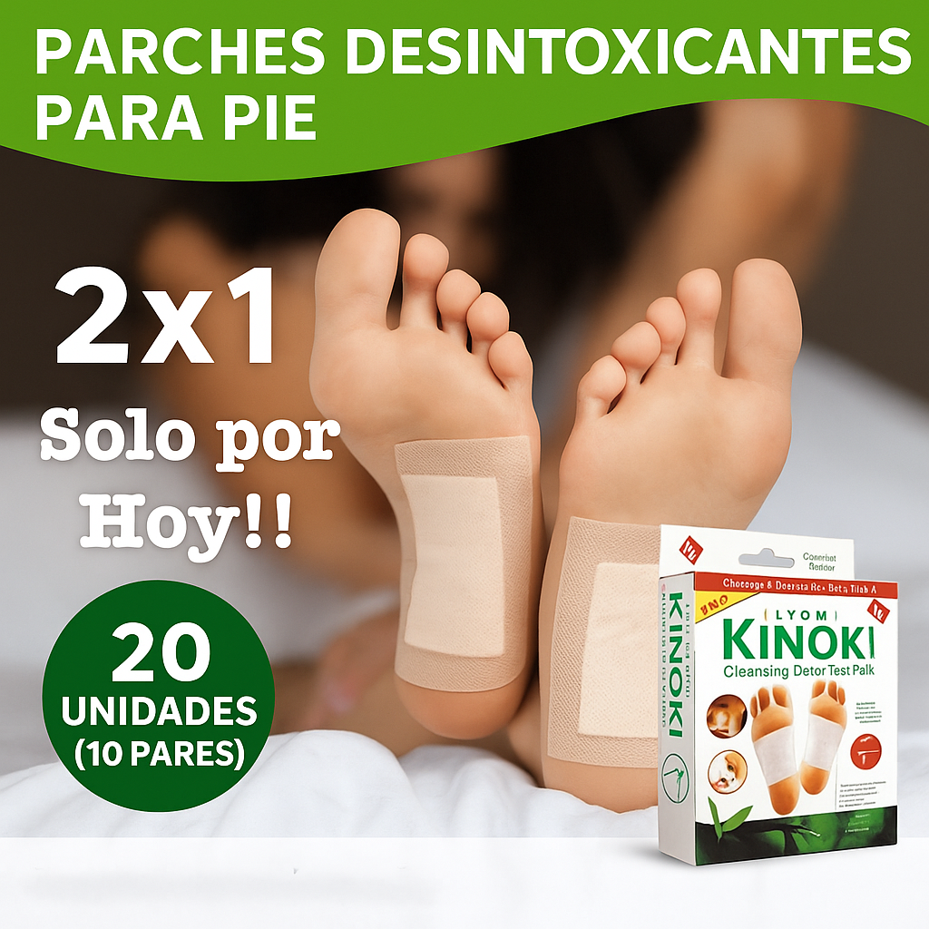 Pack 20 Parches Kinoki Desintoxicación
