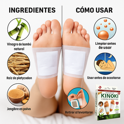 Pack 20 Parches Kinoki Desintoxicación